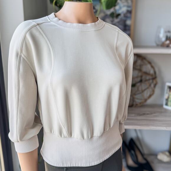 Lululemon, Softstreme Ribbed Hem Pullover in Natural Ivory, Women’s Size 6 - Picture 3 of 10